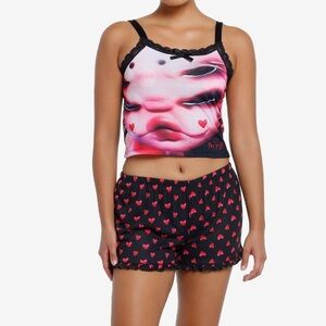Melanie Martinez Portal Cami & Shorts Lounge Set Sleep Pajamas Hot Topic CryBaby